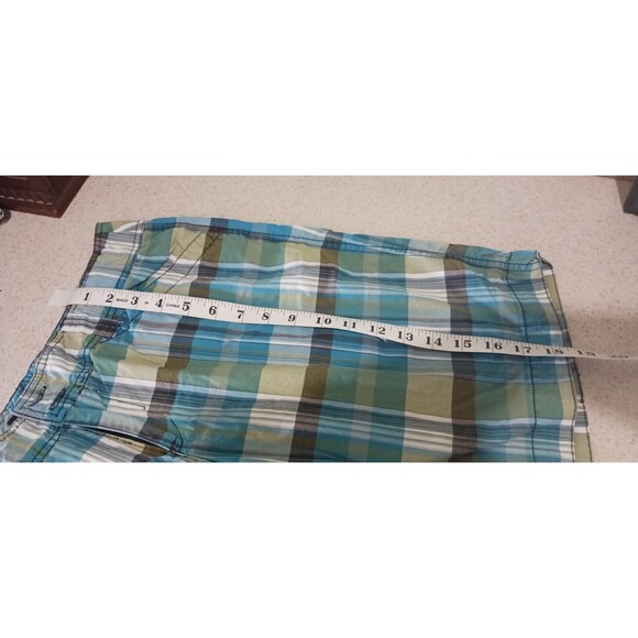 Maurices blue/green plaid bermuda shorts Junior 11/12 - Picture 2 of 5